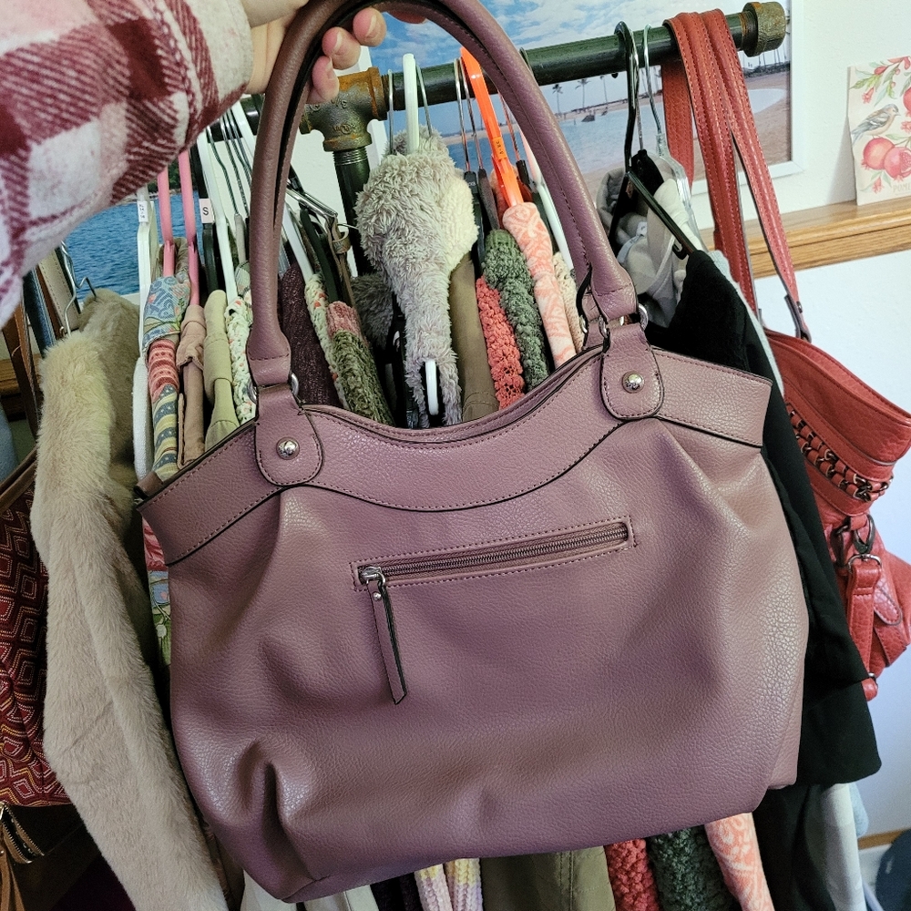 Nicole Miller New York Lavender Shoulder Bag | Beautiful Quality Handbag - Picture 7 of 7